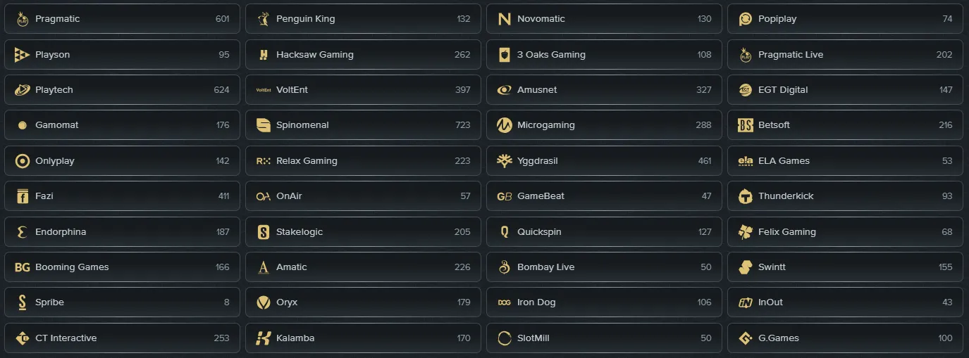 astromania casino providers